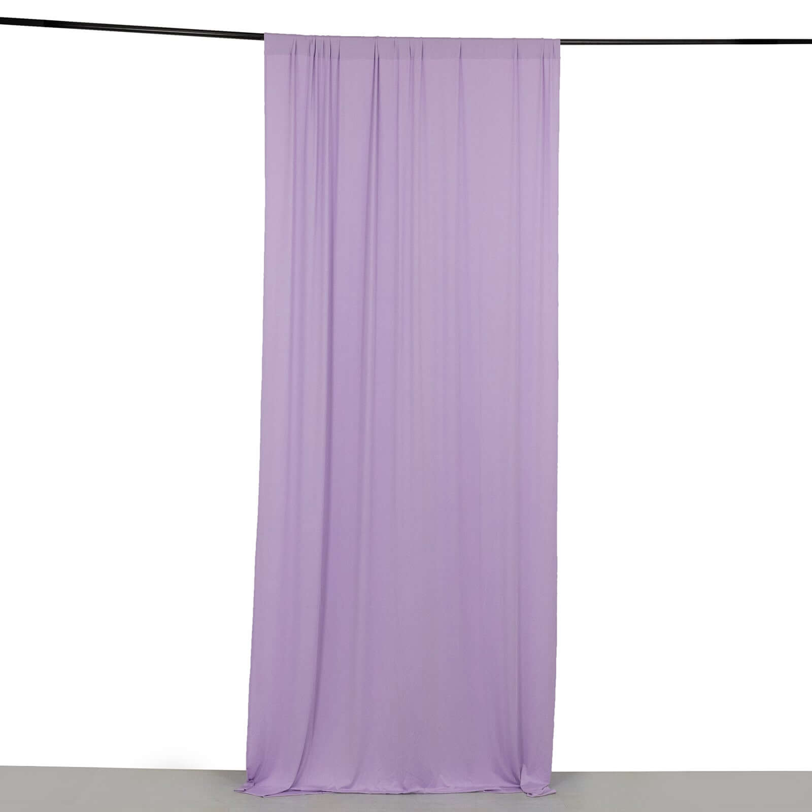Lavender 4 - Way Stretch Spandex Event Curtain Drapes, Wrinkle Free Backdrop Event Panel with Rod Pockets - 5ftx10ft - Bell Racket Store
