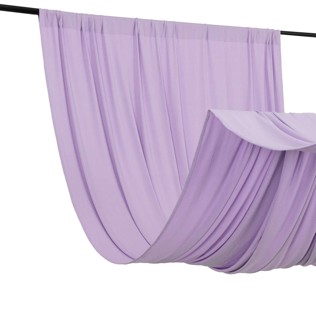 Lavender 4 - Way Stretch Spandex Event Curtain Drapes, Wrinkle Free Backdrop Event Panel with Rod Pockets - 5ftx10ft - Bell Racket Store