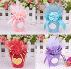 25 Pack 9" Fuchsia Sheer Nylon Tulle Circles Favor Wrap, DIY Craft Fabric