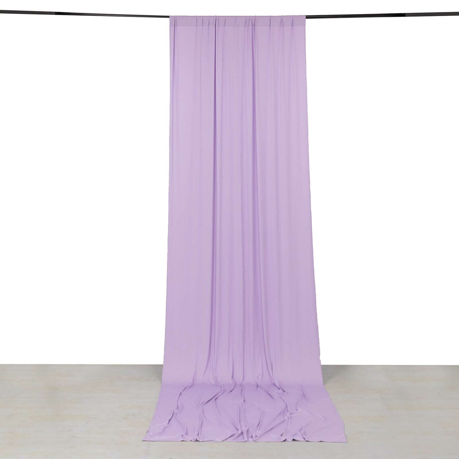Lavender Lilac 4 - Way Stretch Spandex Event Curtain Drapes, Wrinkle Free Backdrop Event Panel with Rod Pockets - 5ftx14ft - Bell Racket Store