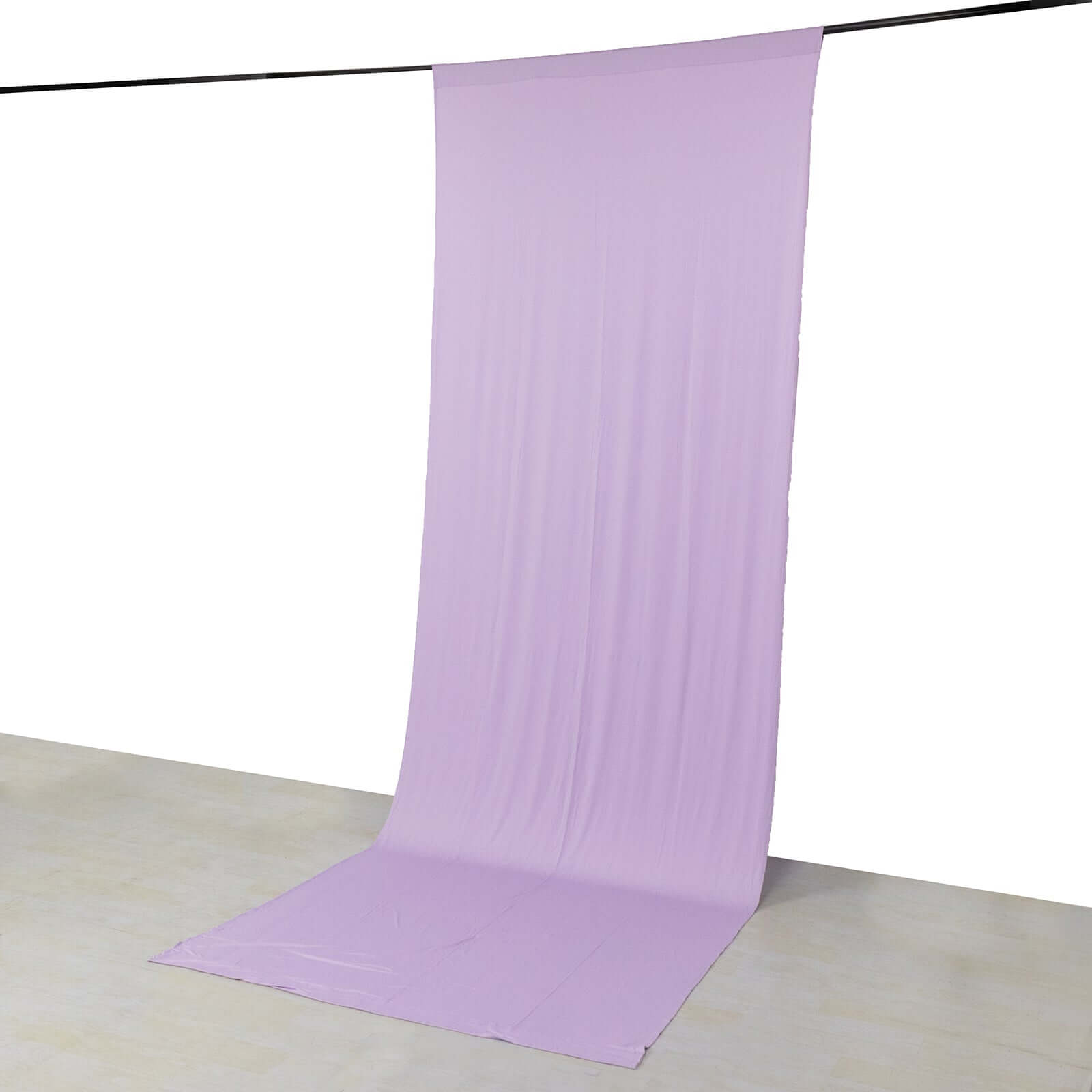 Lavender Lilac 4 - Way Stretch Spandex Event Curtain Drapes, Wrinkle Free Backdrop Event Panel with Rod Pockets - 5ftx14ft - Bell Racket Store