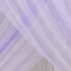 Lavender Lilac Sheer Backdrop Drape â€“ 5ft x 14ft Wedding Arch & Ceiling Decor Panel, Wrinkle Free with Soft Shimmer - Bell Racket Store