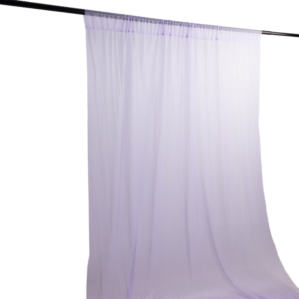 Lavender Lilac Sheer Backdrop Drape â€“ 5ft x 14ft Wedding Arch & Ceiling Decor Panel, Wrinkle Free with Soft Shimmer - Bell Racket Store