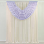 Lavender Lilac Sheer Chiffon Valance Curtain 4ft x 5ft â€“ Wedding Arch Drape with Rod Pocket, Voile Backdrop Panel - Bell Racket Store