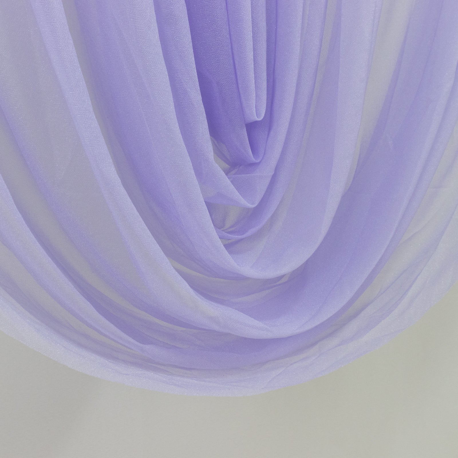 Lavender Lilac Sheer Chiffon Valance Curtain 4ft x 5ft â€“ Wedding Arch Drape with Rod Pocket, Voile Backdrop Panel - Bell Racket Store