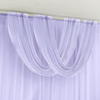Lavender Lilac Sheer Chiffon Valance Curtain 4ft x 5ft â€“ Wedding Arch Drape with Rod Pocket, Voile Backdrop Panel - Bell Racket Store