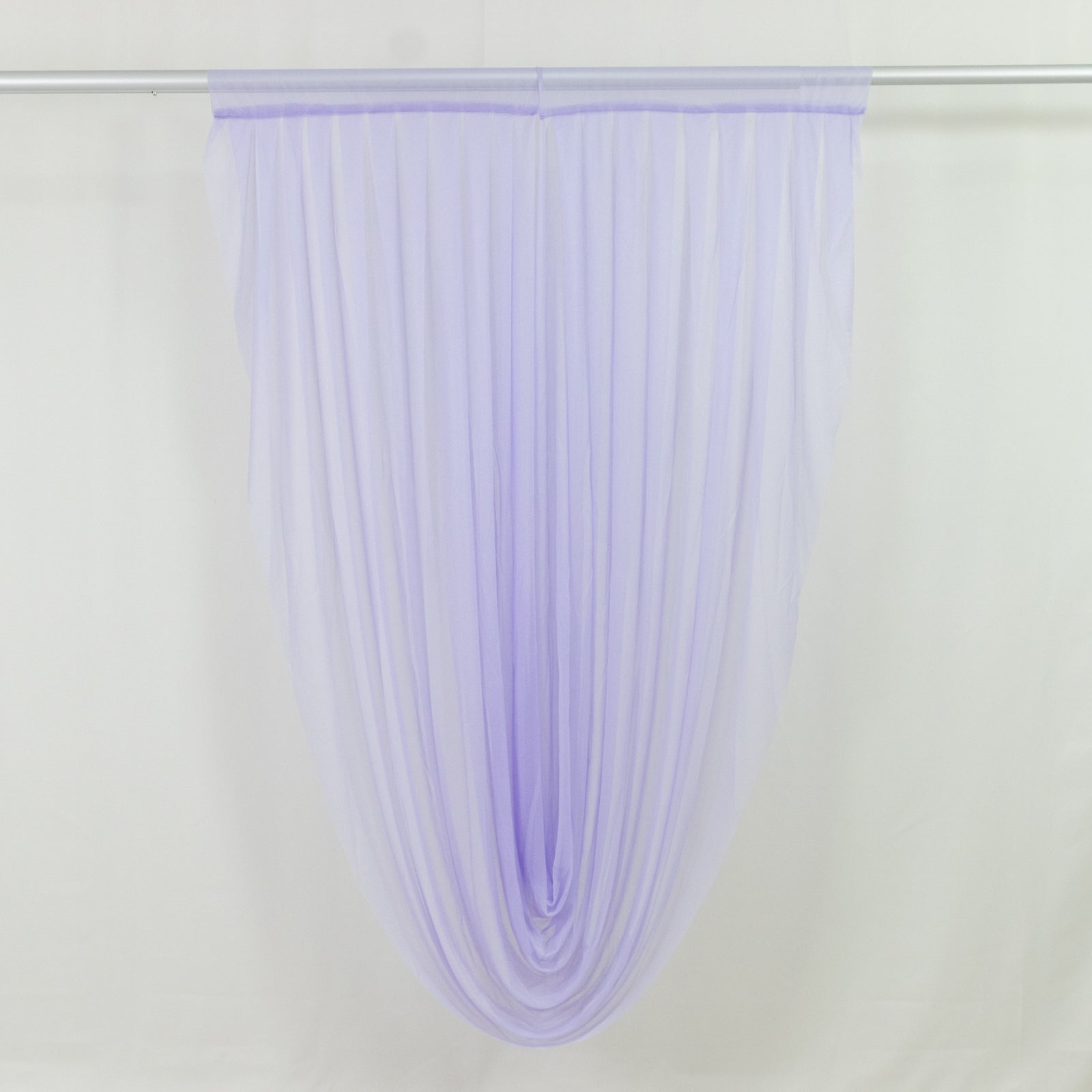 Lavender Lilac Sheer Chiffon Valance Curtain 4ft x 6ft â€“ Wedding Arch Drape with Rod Pocket, Voile Backdrop Panel - Bell Racket Store