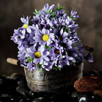 4 Bushes 11" Lavender Lilac Artificial Silk Daisy Flower Bouquet Branches