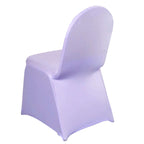 Spandex Chair Cover for Banquet Chairs Lavender Lilac - Stretch 160GSM Fabric with Slip-On Slipcover