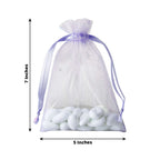 10 Pack 5"x7" Lavender Lilac Organza Drawstring Wedding Party Favor Gift Bags
