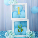 4-Pack Stickers Banner Custom 0-9 Number "9" Design Gold - Milestone Age and Date Stick-On Numbers 5"