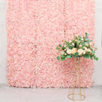 11 Sq ft. Blush UV Protected Hydrangea Flower Wall Mat Backdrop - 4 Artificial Panels