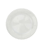10-Pack Plastic 10" Round Dinner Plates in Clear with Beaded Rim - Disposable Party Plates for Banquets & Festive Occasions