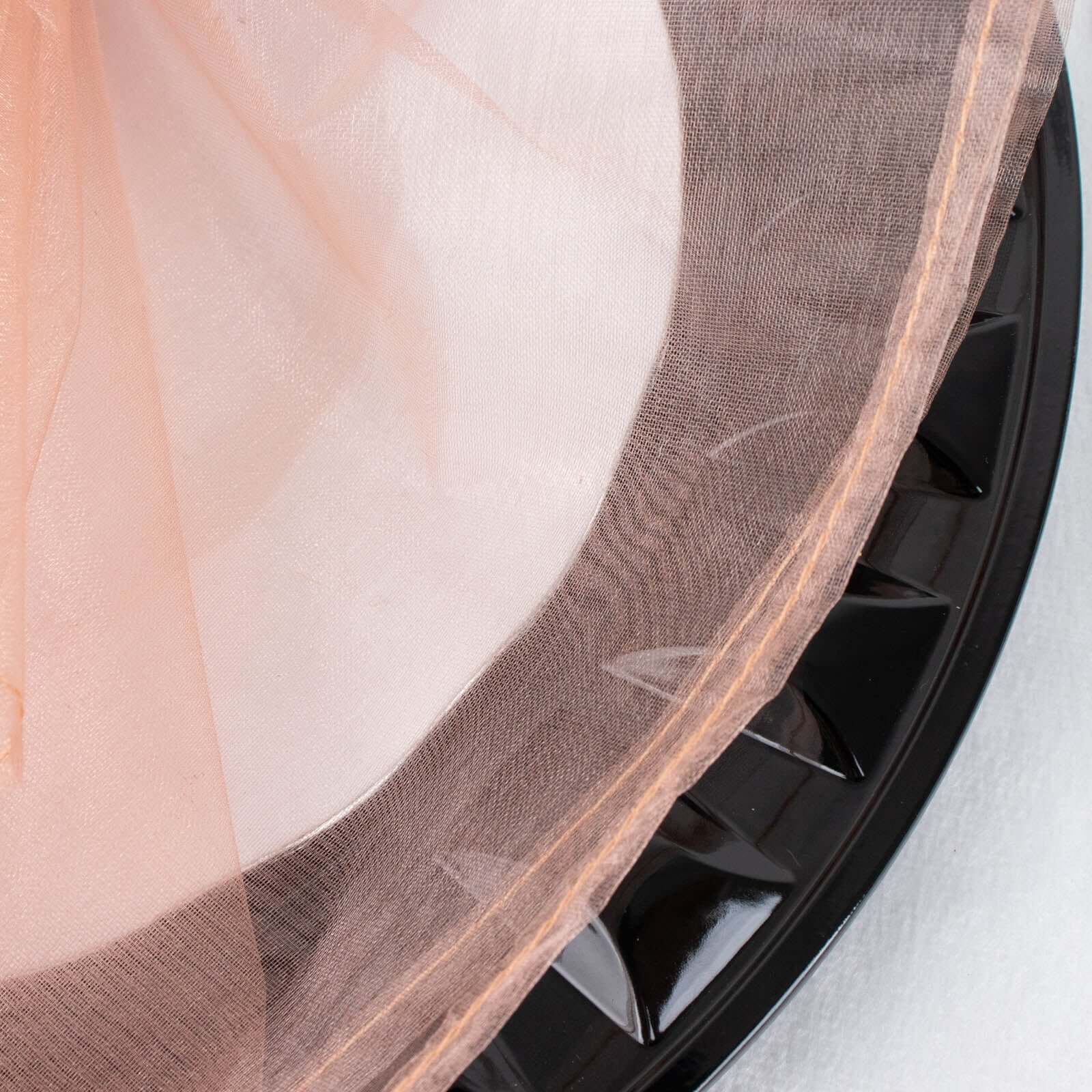 10 Pack Organza 23"x23" Napkins Dusty Rose - Sheer Cloth Napkins