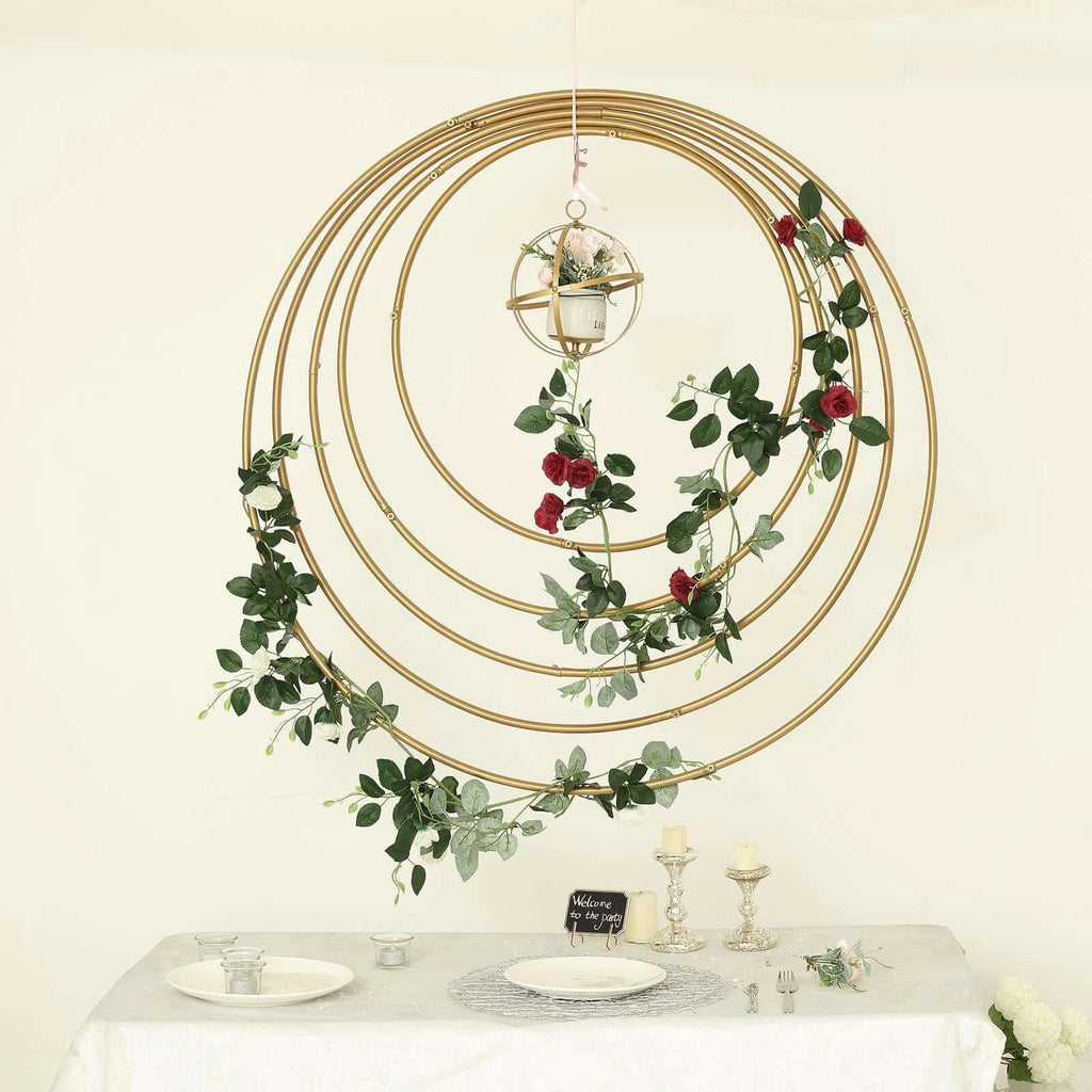 28" Gold Heavy Duty Metal Hoop Wreath, Floral Hoop