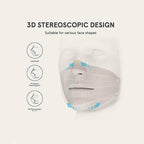 10 Pack Dusty Rose Breathable KF94 Face Mask, 3D Fish-Design Mouth Shields for Adult, 4-Layer Protective Face Masks with Adjustable Nose Clip