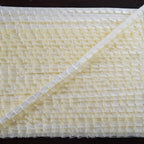 25 Yards 0.75" Ivory Double Layered Edging Ruffled Lace Trim With Satin And Classic Organza Fabric