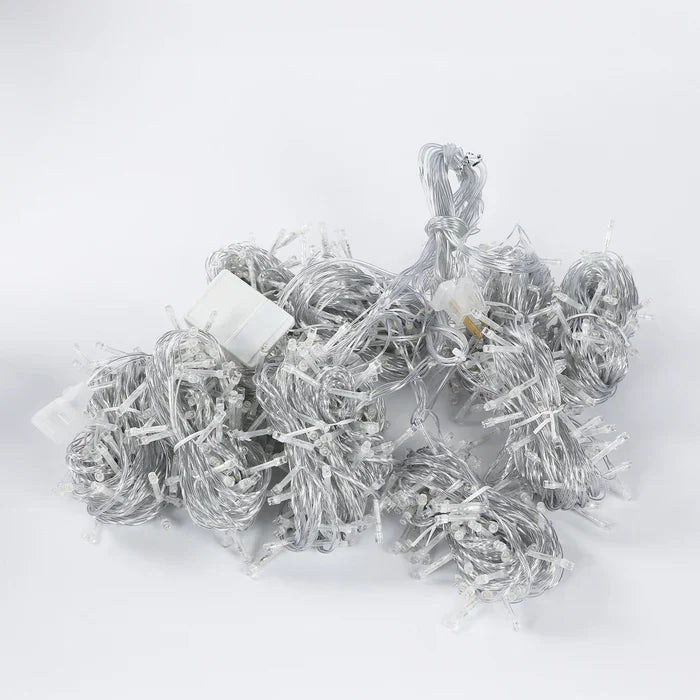 LED Curtain Fairy Lights 10ft x 40ft â€“ Warm White 1200 LED Plug - In String Lights, 8 Modes, End - to - End Connectable, Indoor/Outdoor Use - Bell Racket Store