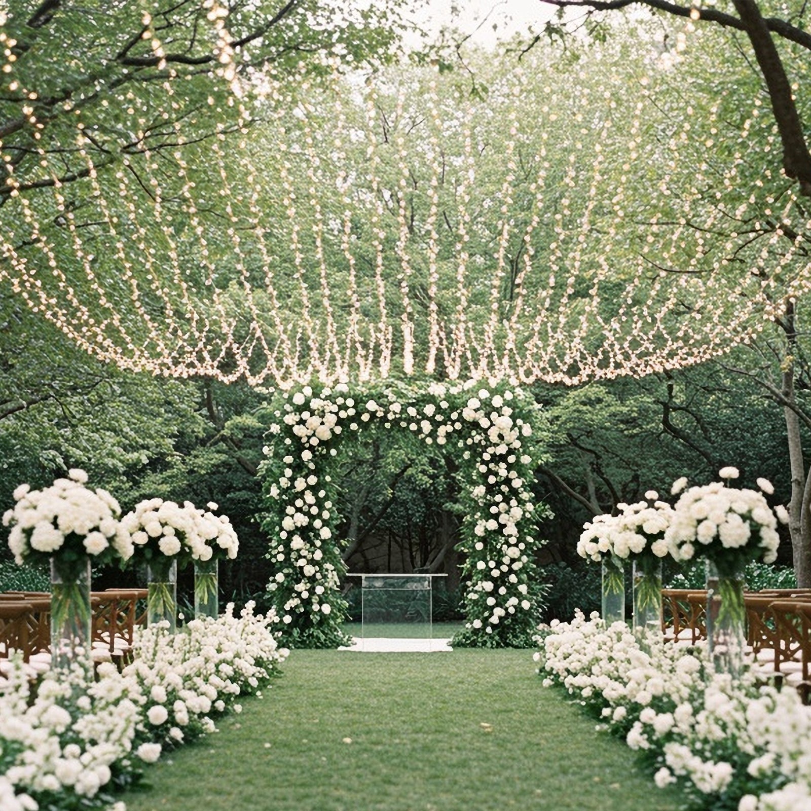 LED Curtain Fairy Lights 10ft x 40ft â€“ Warm White 1200 LED Plug - In String Lights, 8 Modes, End - to - End Connectable, Indoor/Outdoor Use - Bell Racket Store