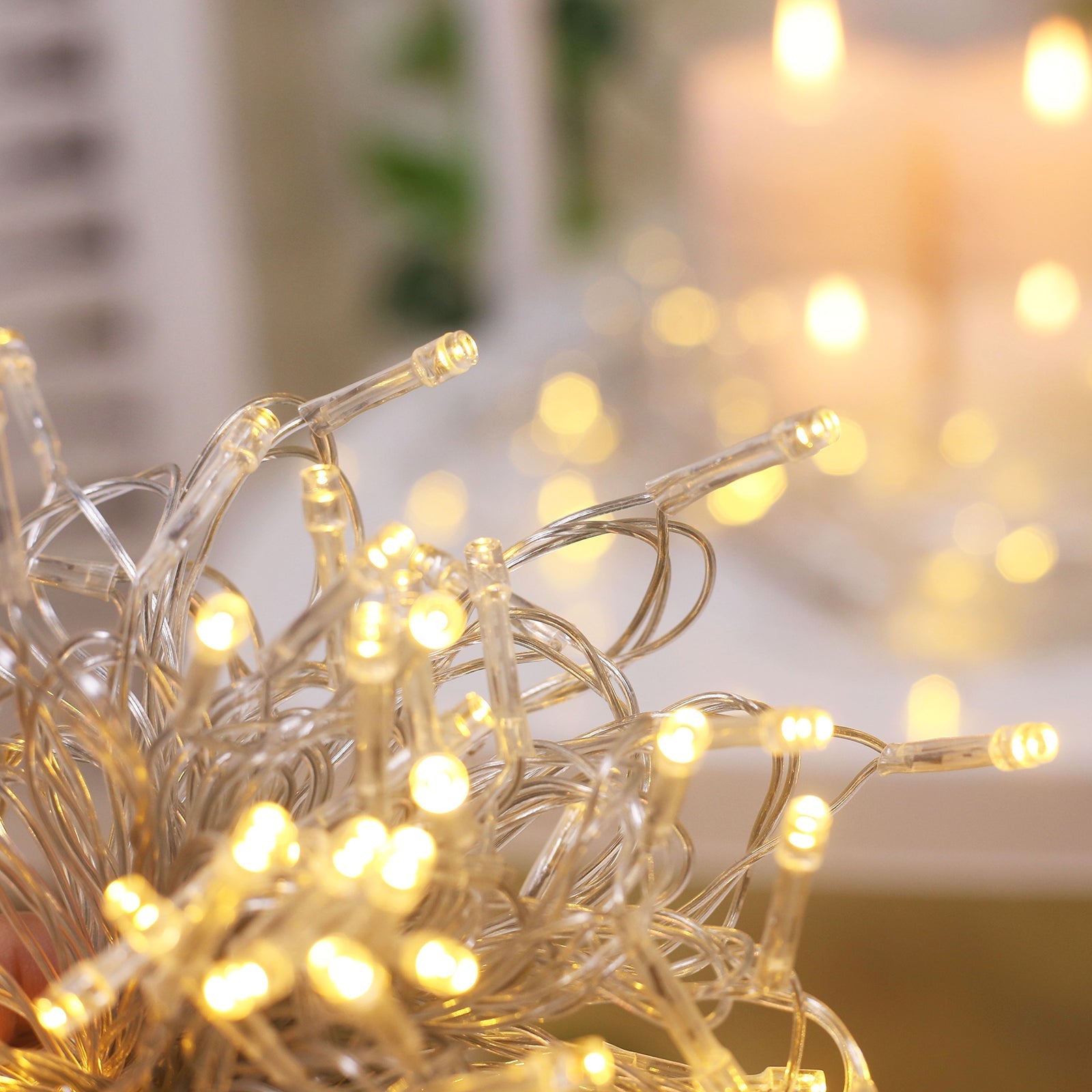 LED Curtain Fairy Lights 10ft x 40ft â€“ Warm White 1200 LED Plug - In String Lights, 8 Modes, End - to - End Connectable, Indoor/Outdoor Use - Bell Racket Store