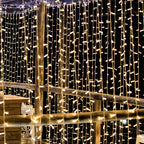 LED Curtain Fairy Lights 10ft x 50ft â€“ Warm White 1500 LED Plug - In String Lights, 8 Modes, End - to - End Connectable, Indoor/Outdoor Use - Bell Racket Store