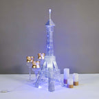 3.5ft Color Changing LED Metal Eiffel Tower Columns LED Lamp, Night Light Wedding Centerpiece