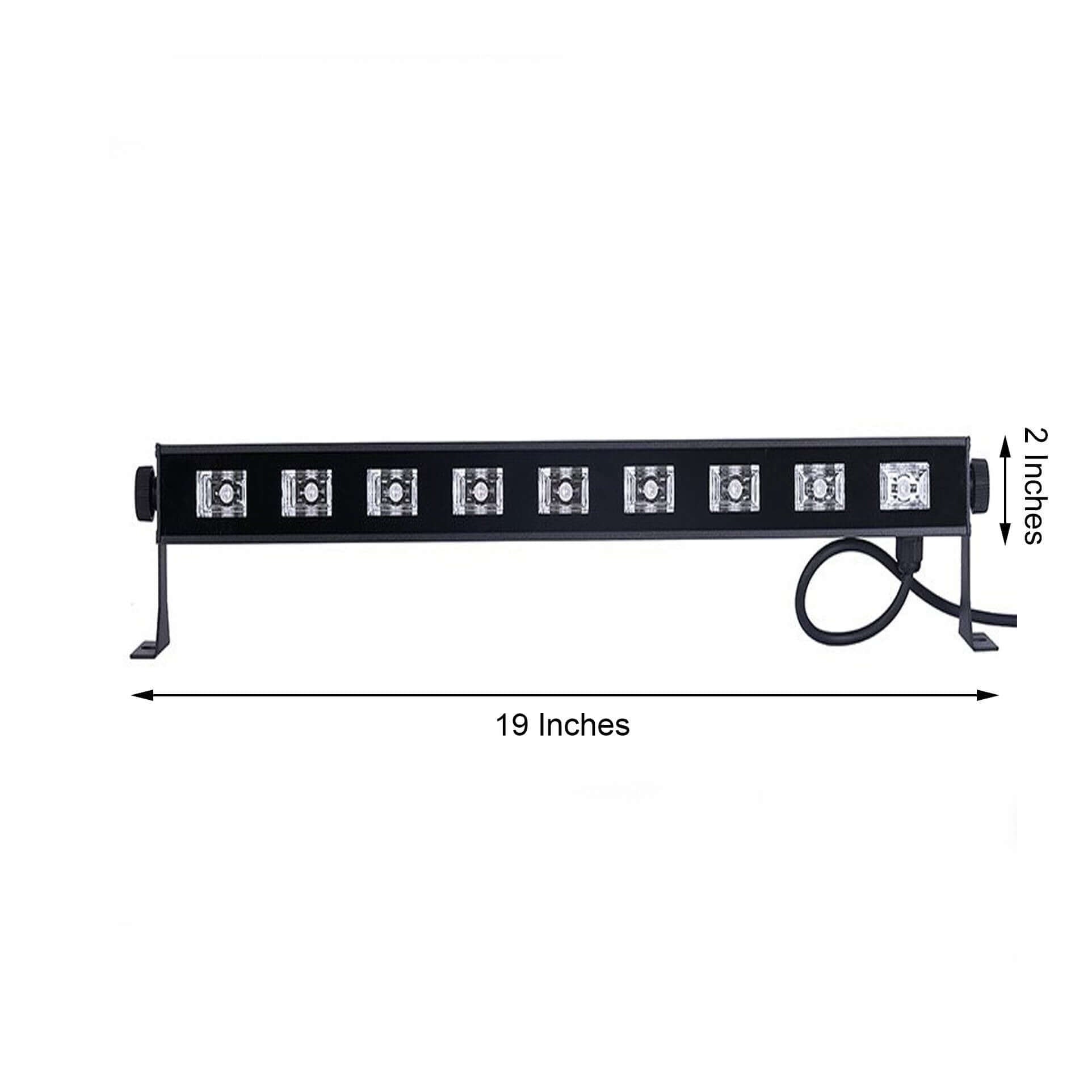 27W 9 LED Blue UV Stage Floor Wall Light Bar, Outdoor Indoor Uplight