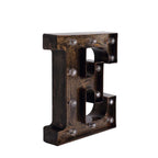 LED Marquee Letter "E" Industrial Style Antique Black - Light - Up Alphabet Sign for Weddings & Displays 9" - Bell Racket Store