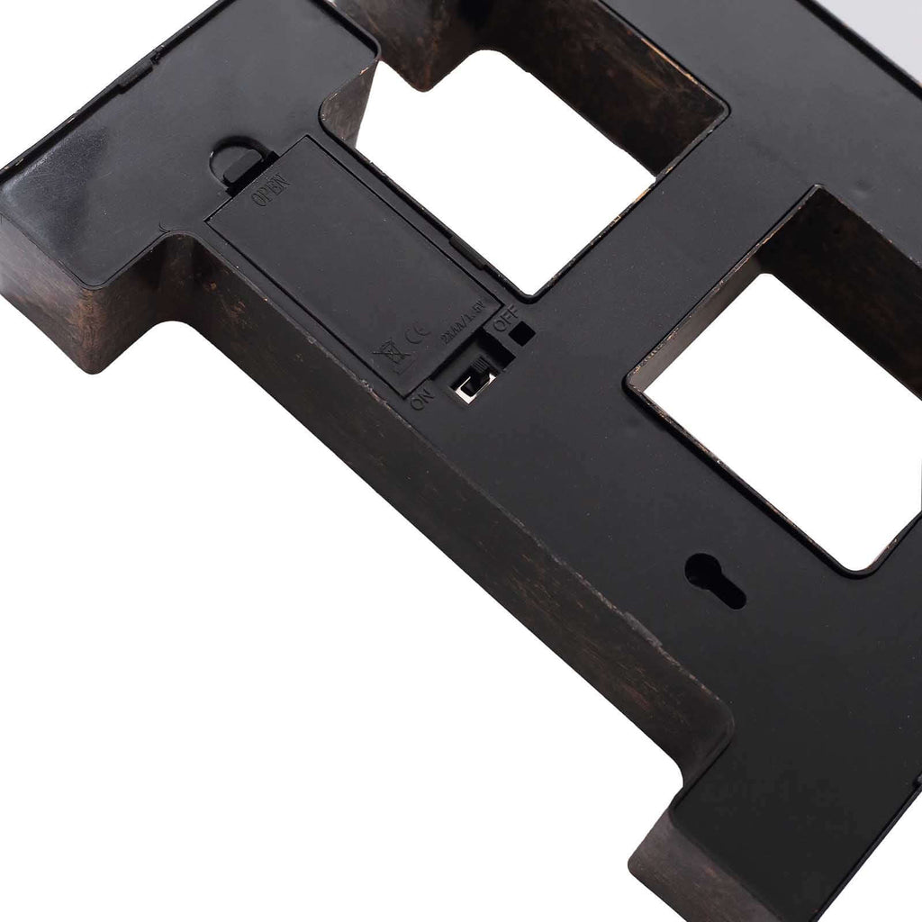 LED Marquee Letter "H" Industrial Style Antique Black - Light - Up Alphabet Sign for Weddings & Displays 9" - Bell Racket Store