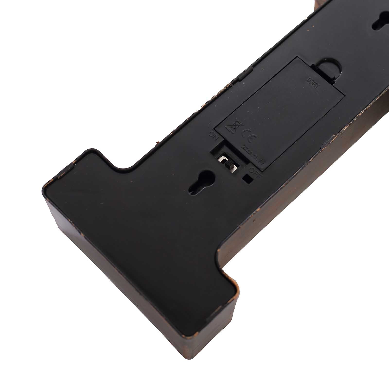 LED Marquee Letter "L" Industrial Style Antique Black - Light - Up Alphabet Sign for Weddings & Displays 9" - Bell Racket Store