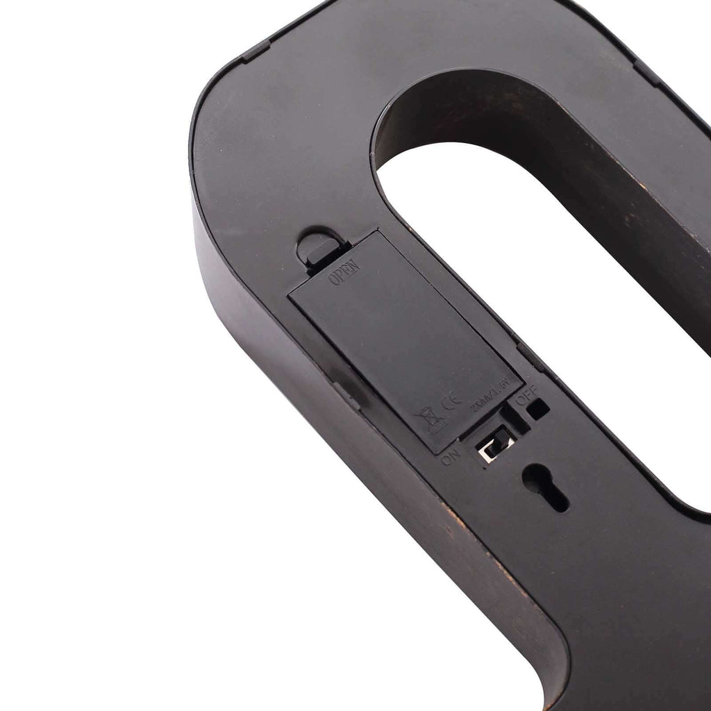 LED Marquee Letter "U" Industrial Style Antique Black - Light - Up Alphabet Sign for Weddings & Displays 9" - Bell Racket Store