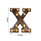 LED Marquee Letter "X" Industrial Style Antique Black - Light - Up Alphabet Sign for Weddings & Displays 9" - Bell Racket Store