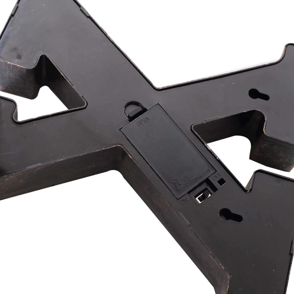 LED Marquee Letter "X" Industrial Style Antique Black - Light - Up Alphabet Sign for Weddings & Displays 9" - Bell Racket Store