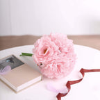 11" Pink Real Touch Artificial Silk Peonies Flower Bouquet