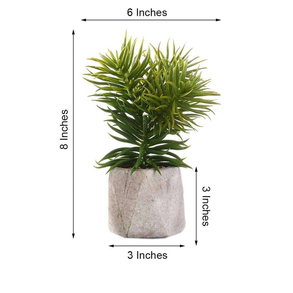 3-Pack Crassula Artificial Succulents in Geometric Ceramic Pot - Lifelike Decorative Faux Plants for Home Office & Event Design 8"