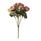 2 Pack Artificial Rose & Peony Floral Arrangements â€“ 12" Dusty Rose Silk Bouquets for Weddings & Home DÃ©cor