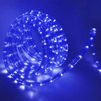 33ft Light Blue Waterproof Outdoor LED Rope Light, 120V With 250 Bright LEDs