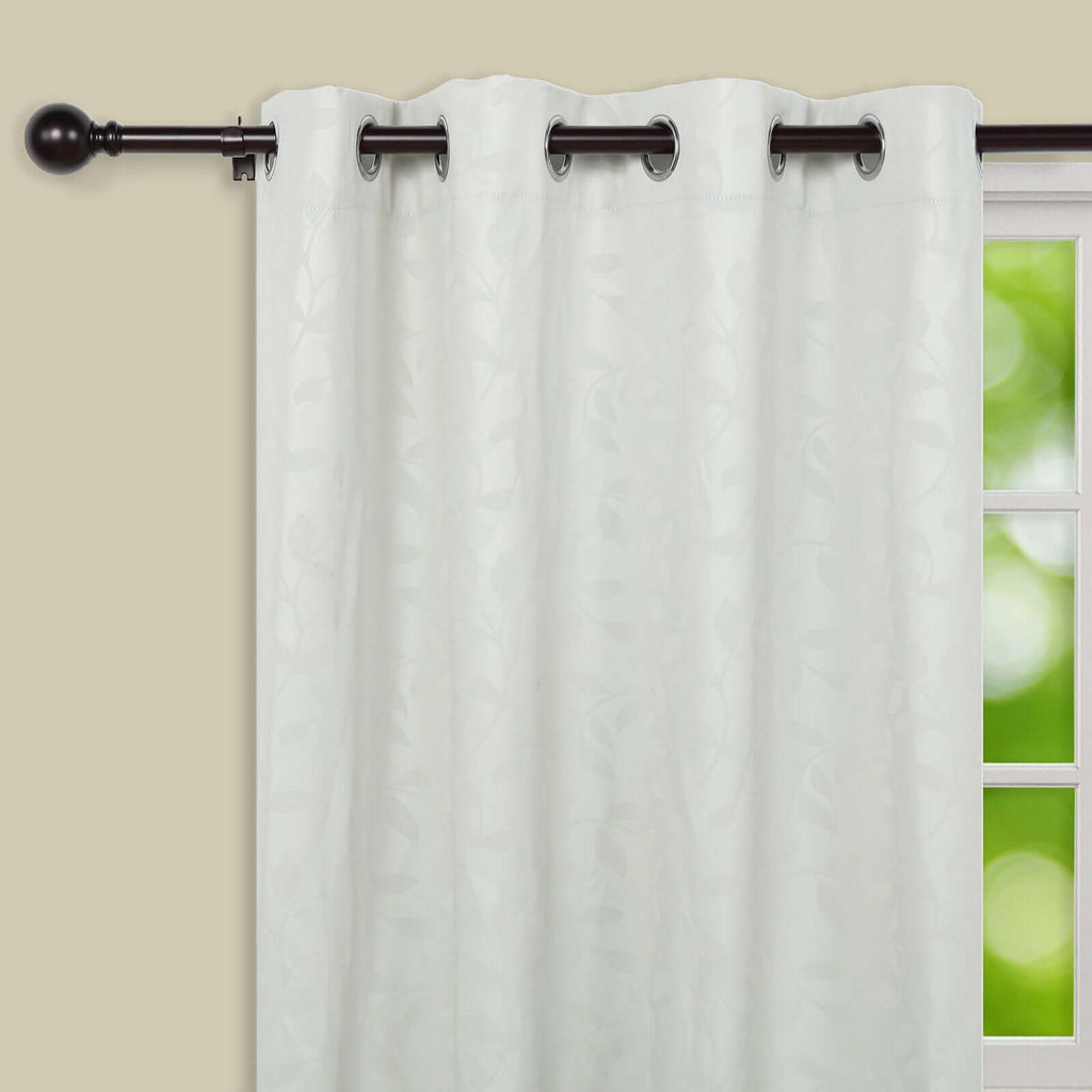 42"-126" Adjustable Curtain Rod Set, Bronze, Round Finials