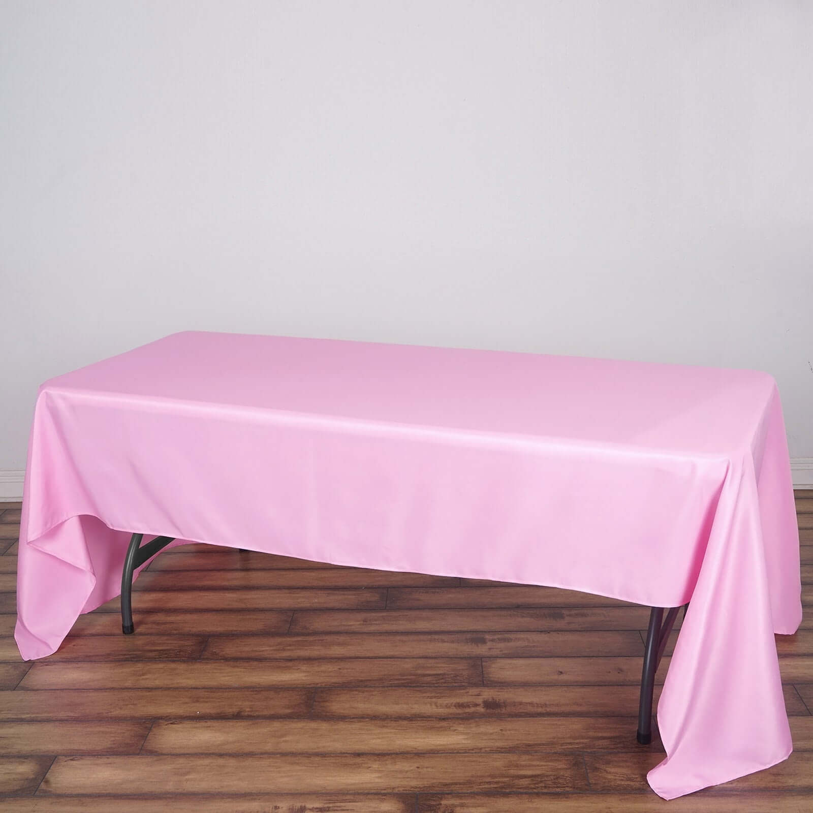 Polyester 60"x126" Rectangle Tablecloth Pink - Wrinkle-Resistant Table Cover