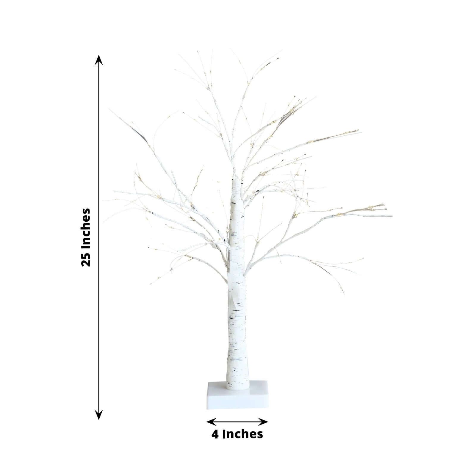 Lighted Birch Tree Lamp White Design Warm White - Battery Operated Rechargeable LED Table Accent 2ft - Bell Racket Store