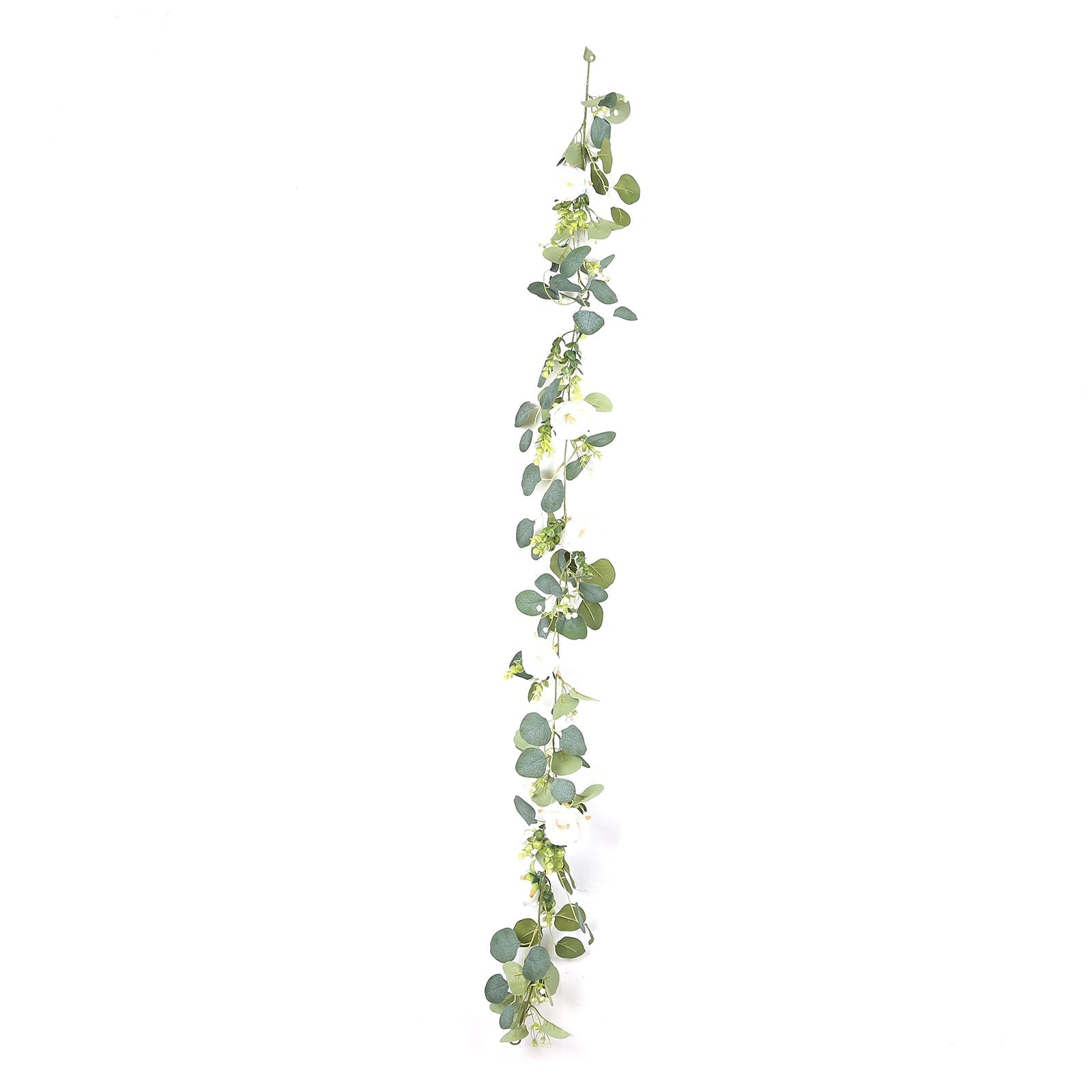 Lighted Greenery Garland with Eucalyptus & Peonies, 5.5ft Battery - Powered Greenery for Fireplace, Table & Event Styling - Bell Racket Store