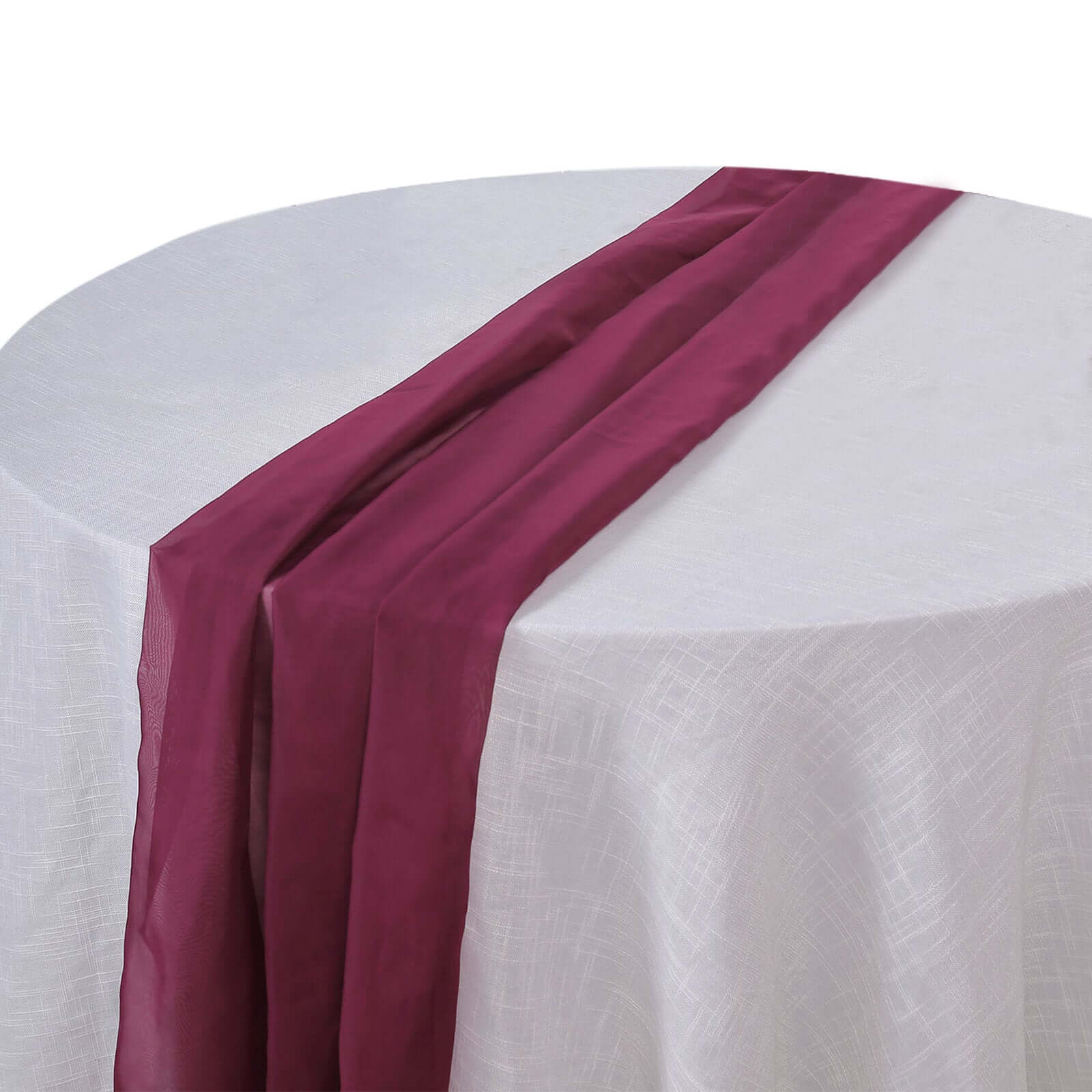 Chiffon 6ft Table Runner Burgundy - Flowy & Lightweight Table Decor