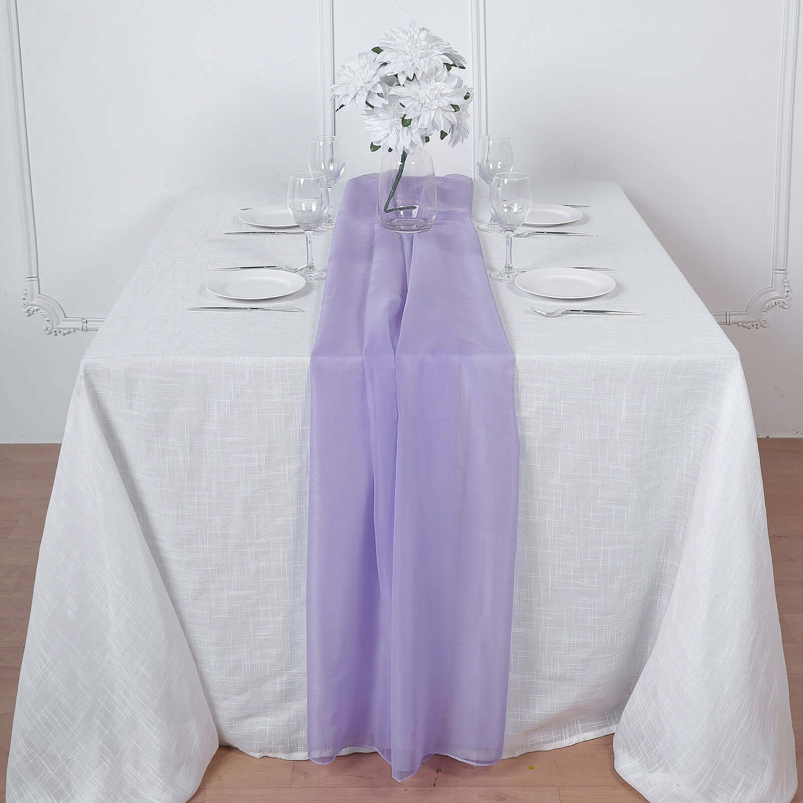 Chiffon 6ft Table Runner Lavender Lilac - Flowy & Lightweight Table Decor