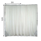 2 Pack White Sheer Chiffon Event Curtain Drapes, Durable Flame Resistant Organza Backdrop Event Panels With Rod Pockets - 10ftx10ft