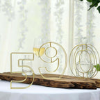 8" Tall Gold Freestanding 3D Decorative Metal Wire Numbers, Wedding Table Numbers -9