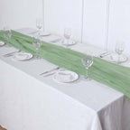 Chiffon 6ft Table Runner Sage Green - Flowy & Lightweight Table Decor