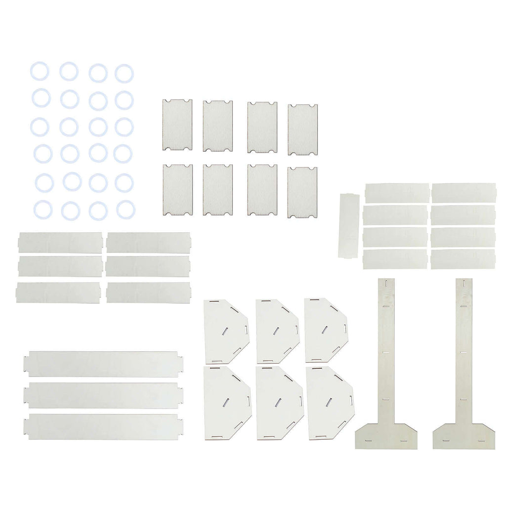 3-Tier Wooden Display Rack Basket Floor Standing Design Natural - Rustic Tabletop Cupcake Dessert Shelf Holder 33"