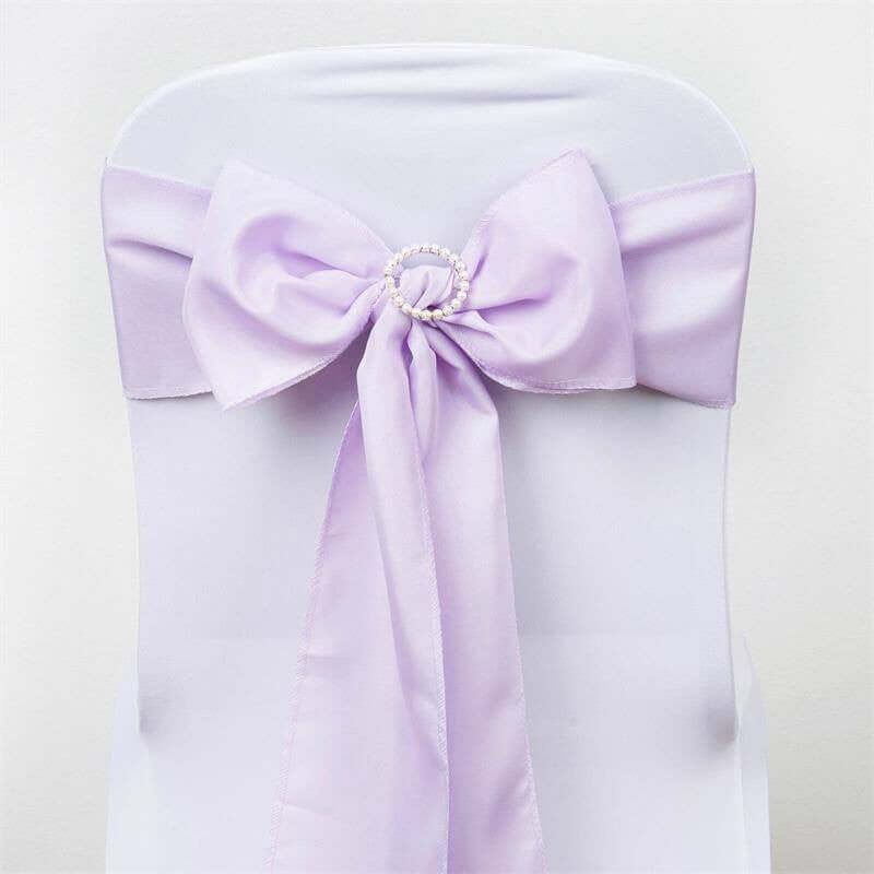 5 Pack Polyester Chair Sashes Lavender Lilac 6"x108"