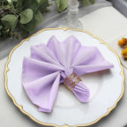 5 Pack Polyester 17"x17" Napkins Lavender Lilac - Durable & Wrinkle Resistant Dinner Napkins