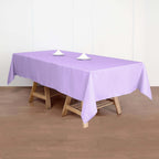 Polyester 60"x102" Rectangle Tablecloth Lavender Lilac - Durable and Stylish Table Cover